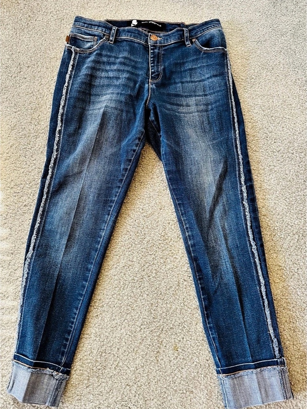 Karl Lagerfeld Straight Leg Jeans Blue Waist 12
